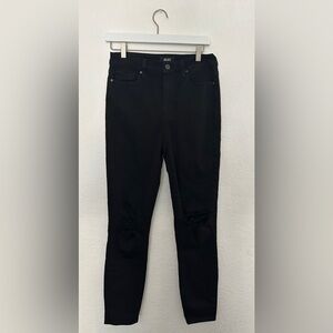 PAIGE Women’s Black Distressed Jeans